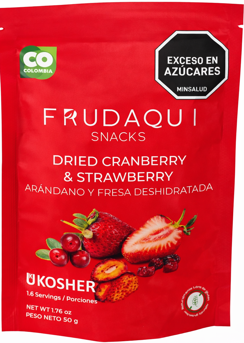 Snack de Fruta Deshidratada Aándano Fresa x50g